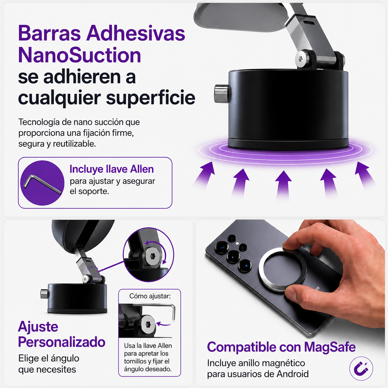 Soporte Celular StellarGrip -  Con fijación al vacío